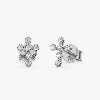 1.0 CT Round Bezel Solitaire Lab Grown Diamond Earrings