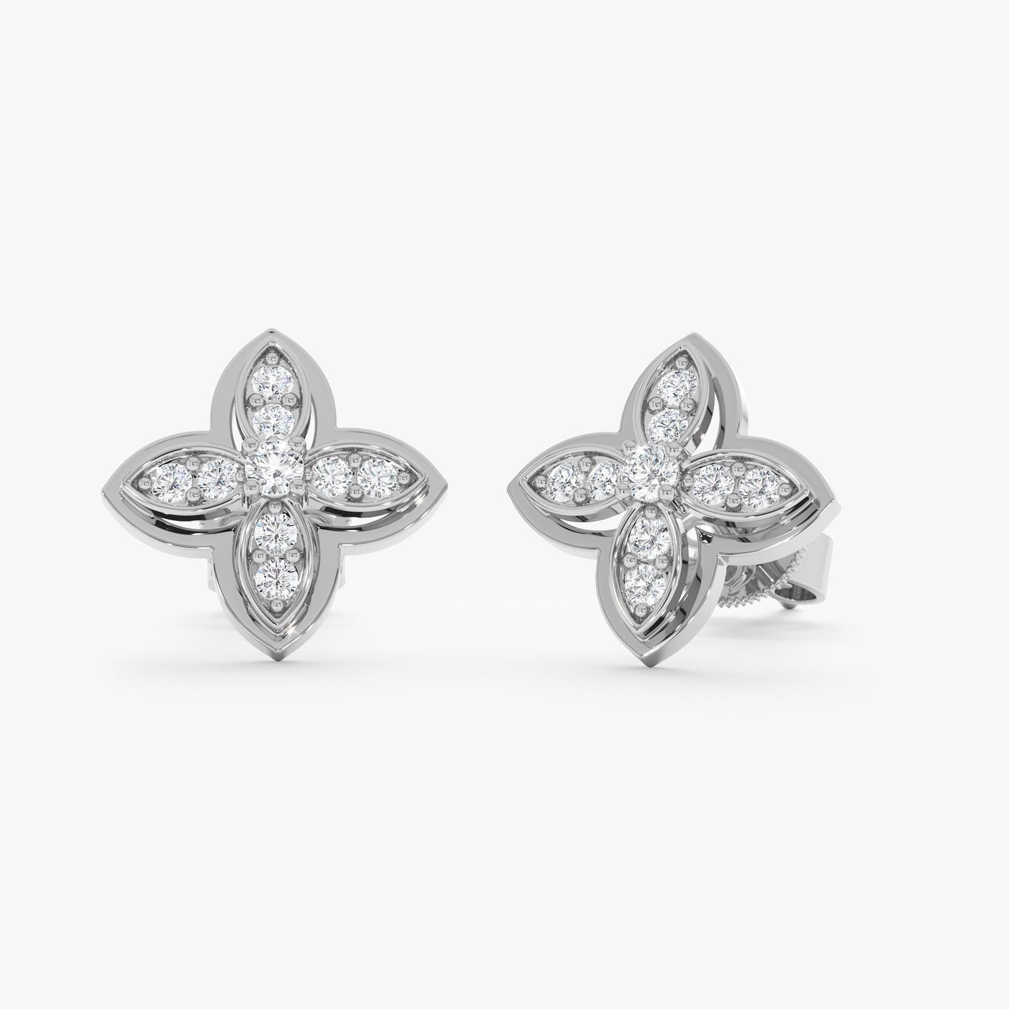 1.0 CT Round Bezel Solitaire Lab Grown Diamond Earrings