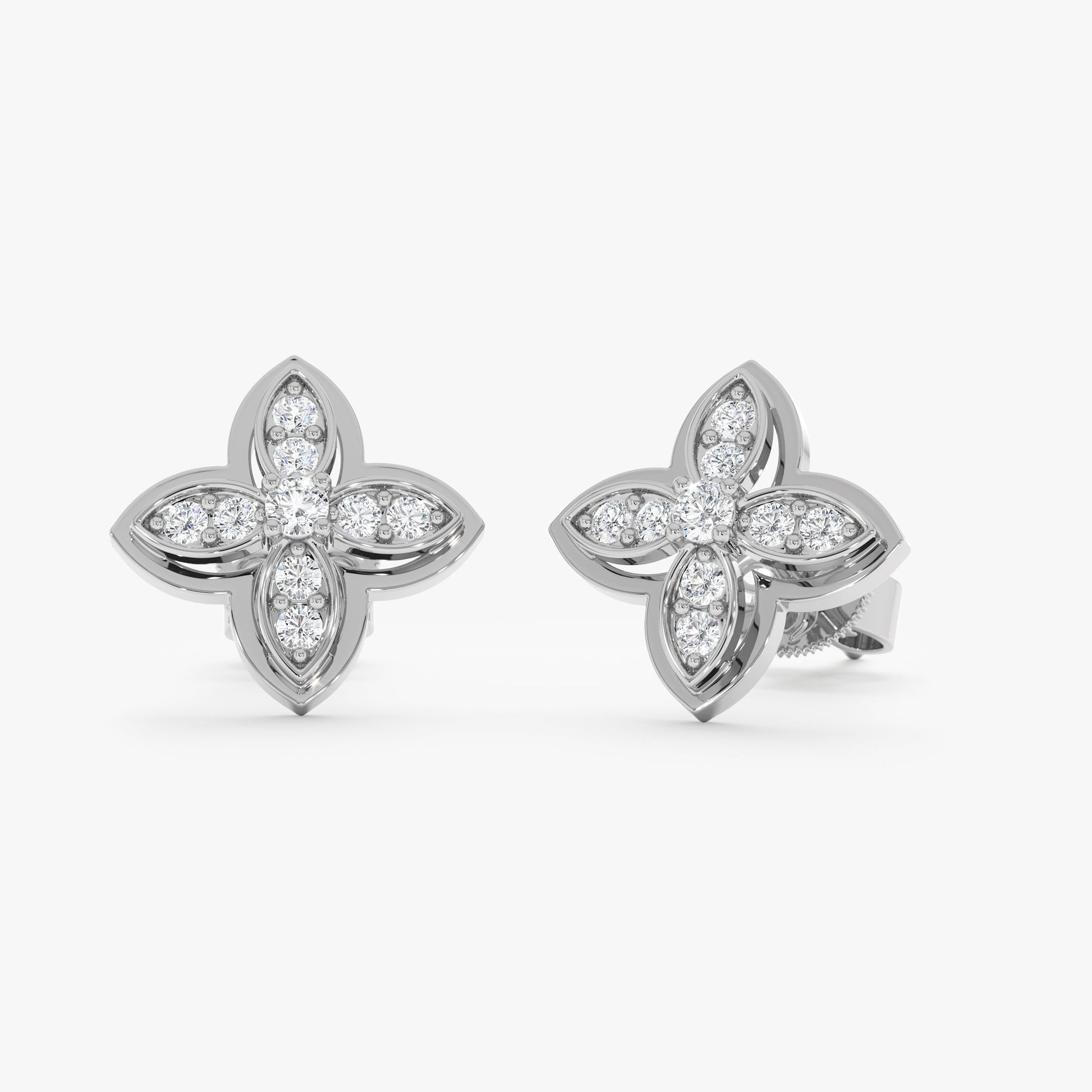 1.0 CT Round Bezel Solitaire Lab Grown Diamond Earrings