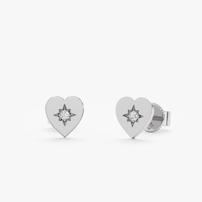 1.0 CT Round Bezel Solitaire Lab Grown Diamond Earrings