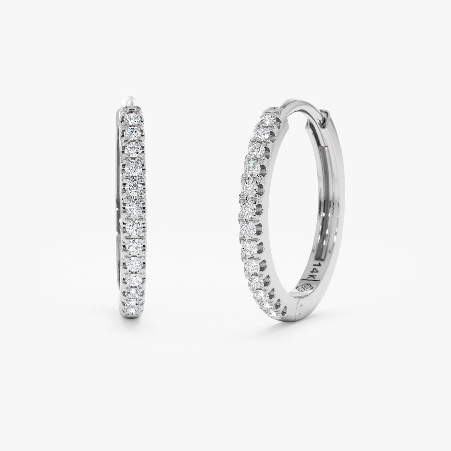 1.0 CT Round Bezel Solitaire Lab Grown Diamond Earrings