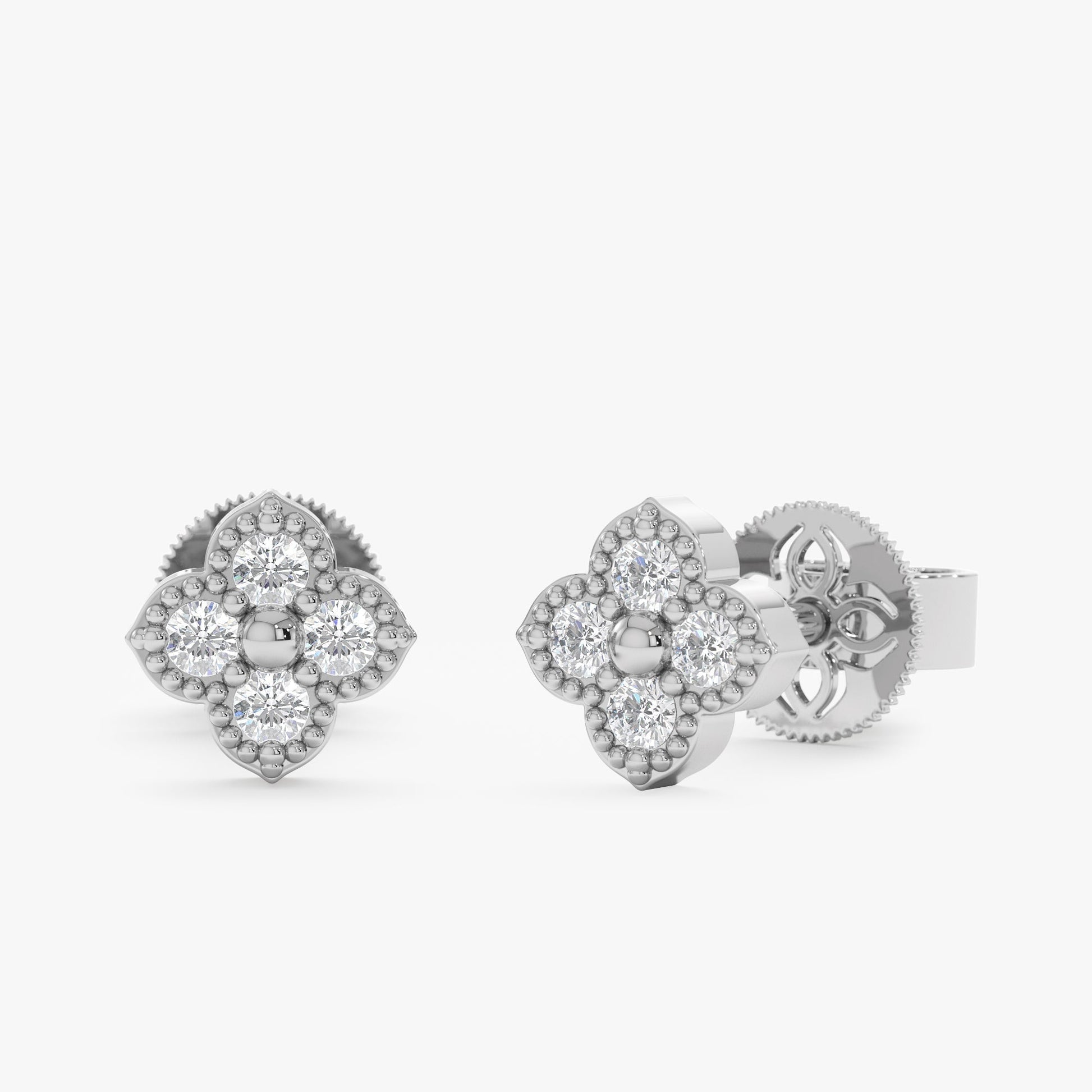 1.0 CT Round Bezel Solitaire Lab Grown Diamond Earrings
