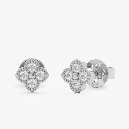 1.0 CT Round Bezel Solitaire Lab Grown Diamond Earrings