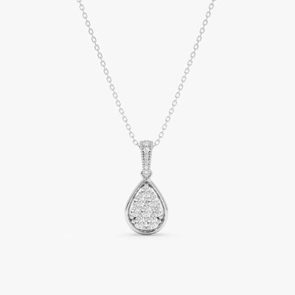 1.0 CT Round Bezel Solitaire Lab Grown Diamond Necklace