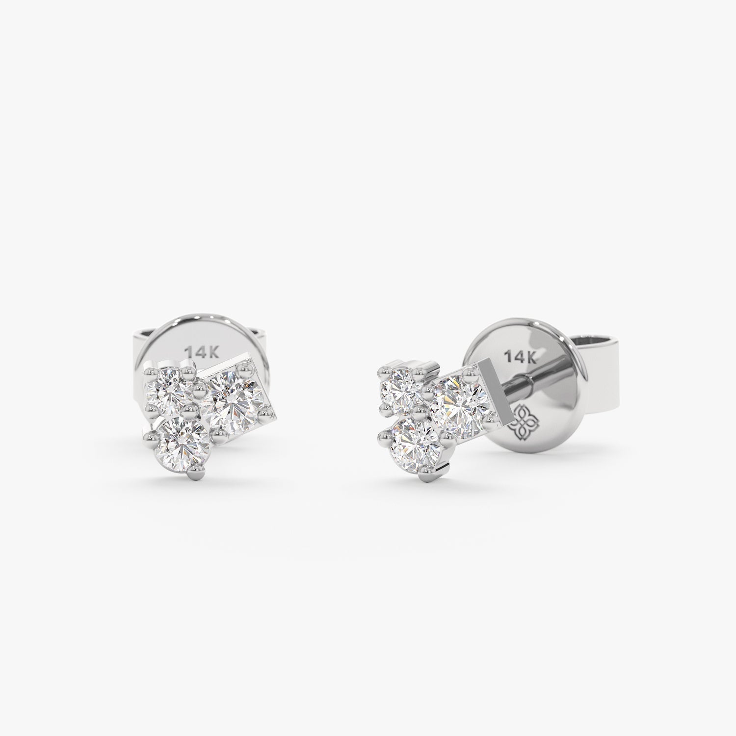 1.0 CT Round Bezel Solitaire Lab Grown Diamond Earrings