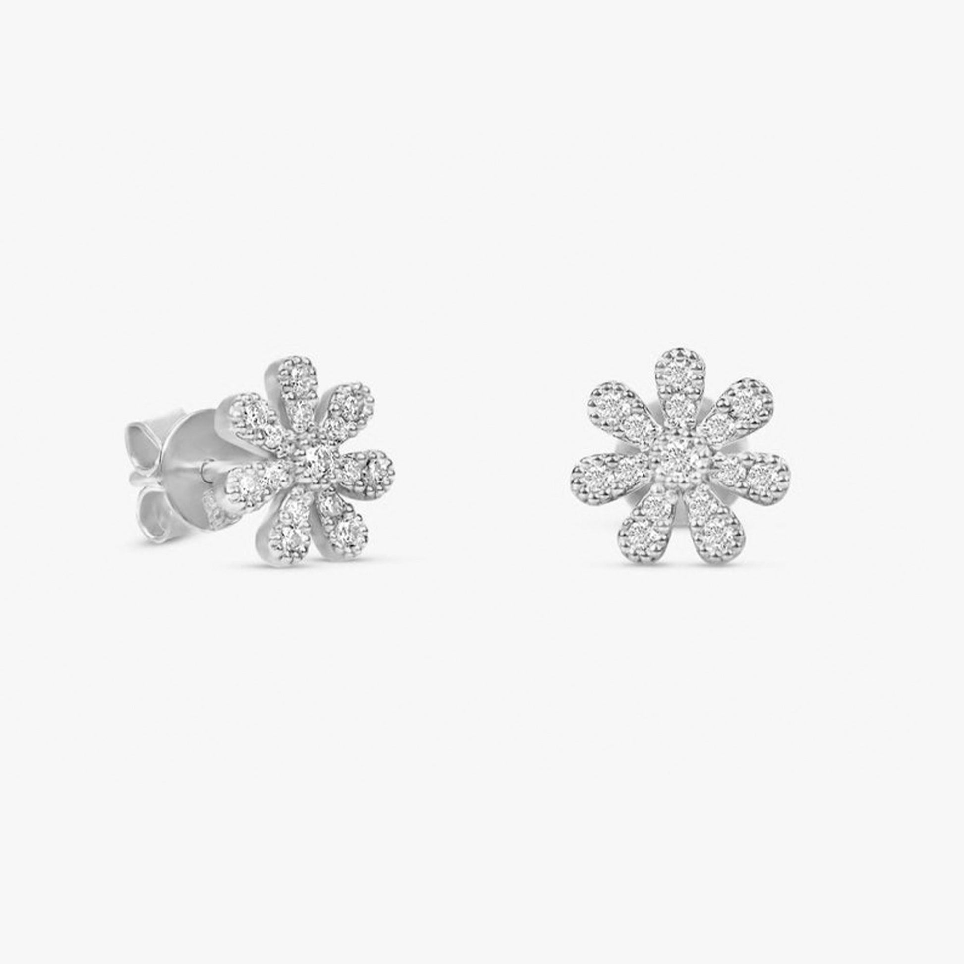 1.0 CT Round Bezel Solitaire Lab Grown Diamond Earrings