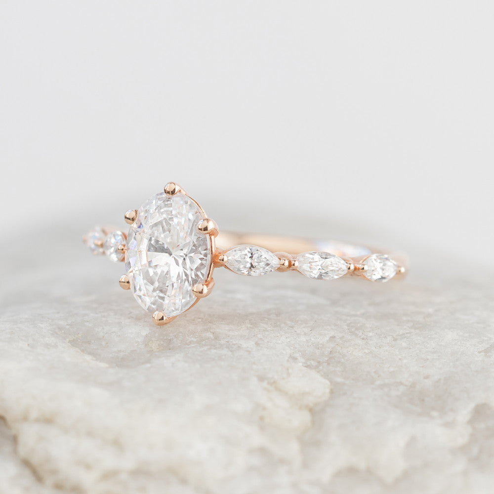 2 CT Round Three Stones Lab Grown Diamond Engagement Ring
