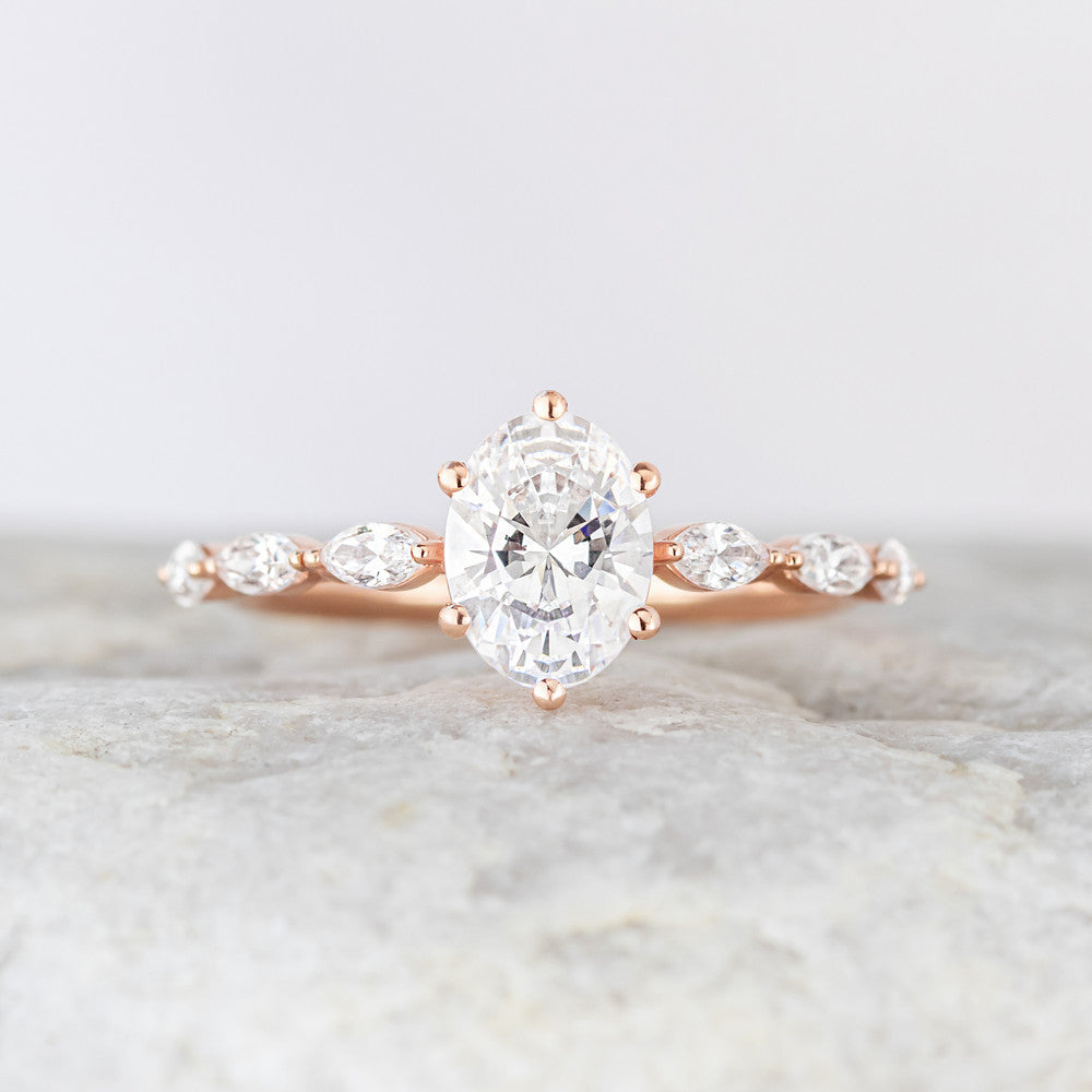 2 CT Round Three Stones Lab Grown Diamond Engagement Ring