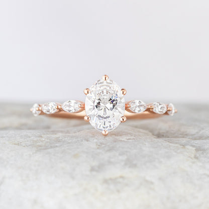 2 CT Round Three Stones Lab Grown Diamond Engagement Ring