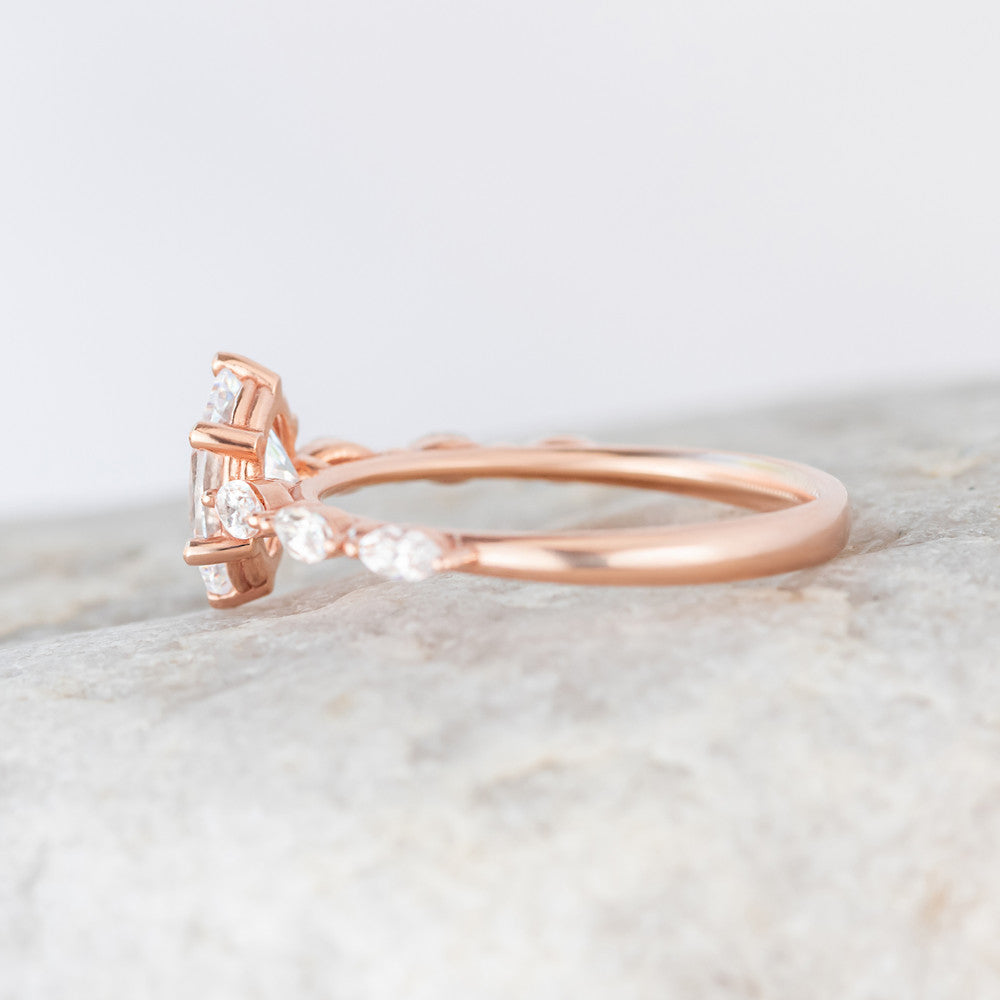 2 CT Round Three Stones Lab Grown Diamond Engagement Ring