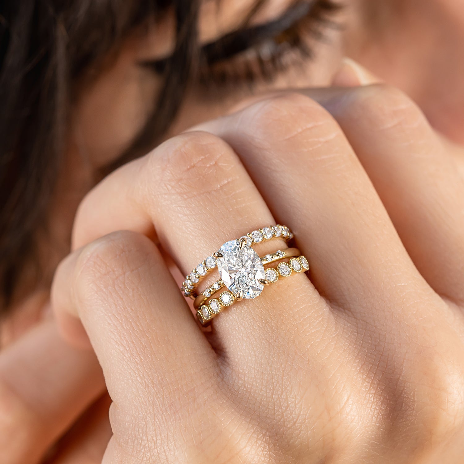 0.37 CT Round Full Eternity Lab Grown Diamond Wedding Band