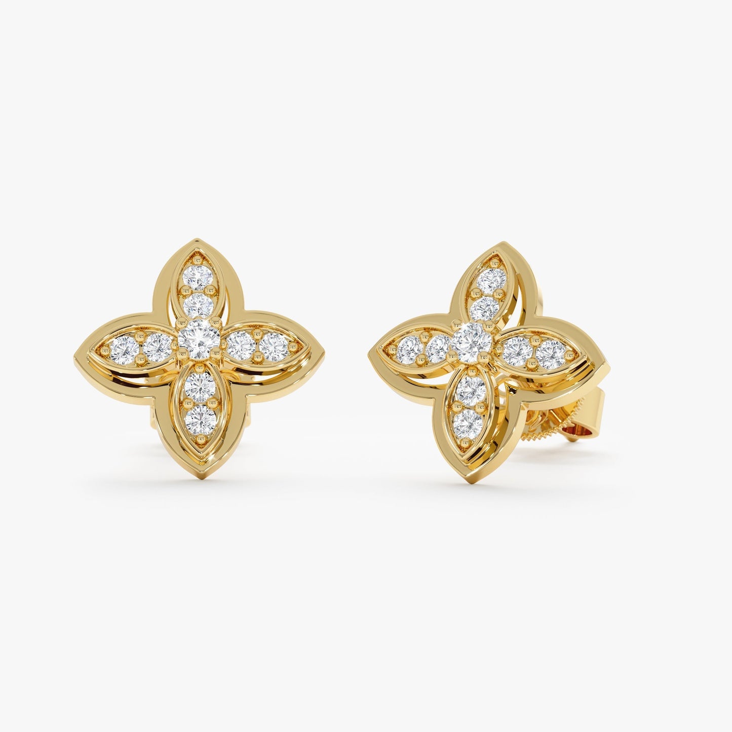 1.0 CT Round Bezel Solitaire Lab Grown Diamond Earrings