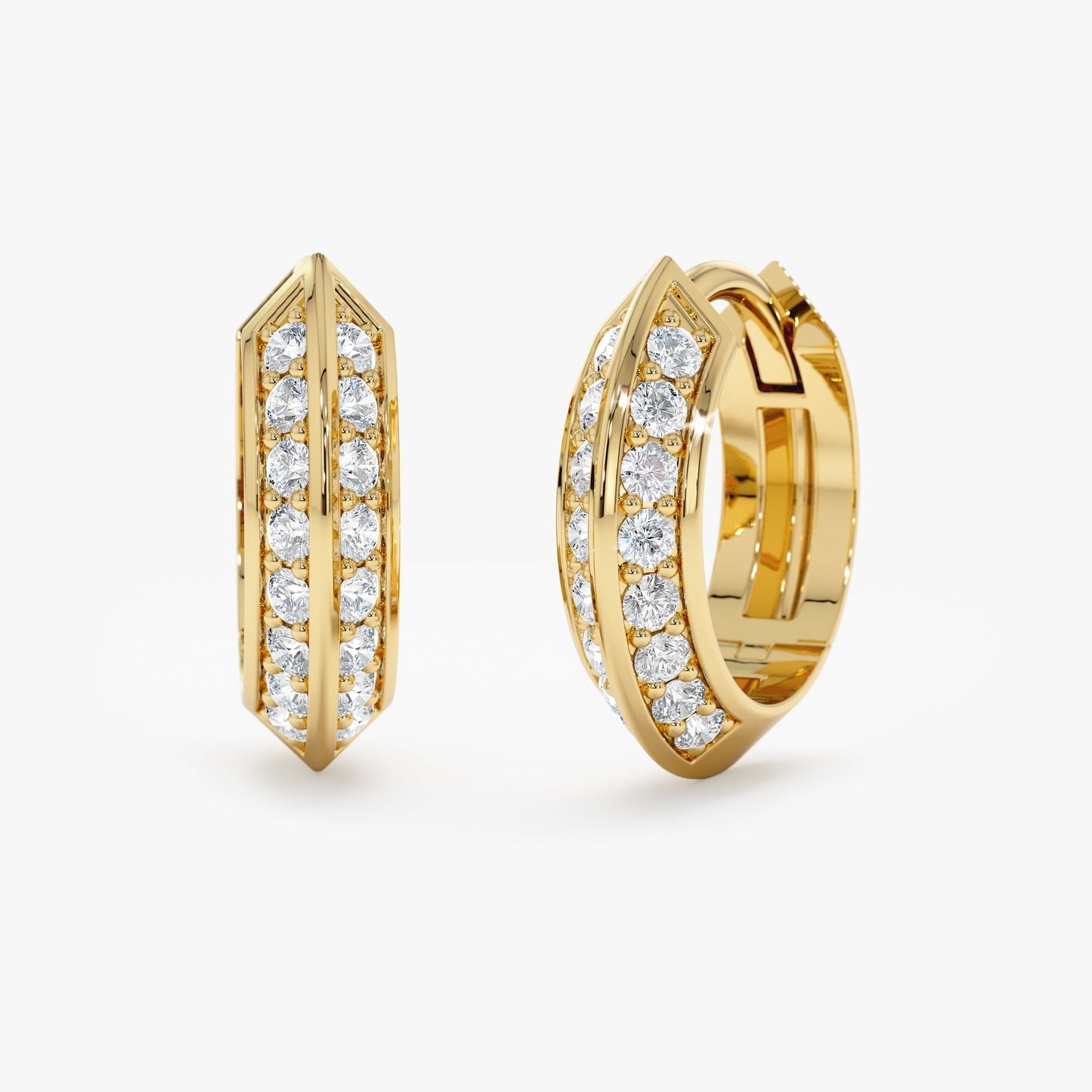 1.0 CT Round Bezel Solitaire Lab Grown Diamond Earrings