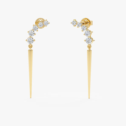 1.0 CT Round Bezel Solitaire Lab Grown Diamond Earrings