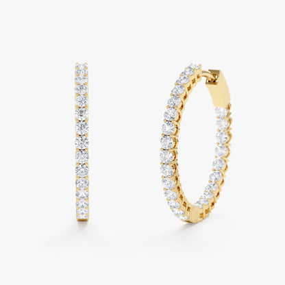 1.0 CT Round Bezel Solitaire Lab Grown Diamond Earrings