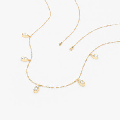 1.0 CT Round Bezel Solitaire Lab Grown Diamond Necklace