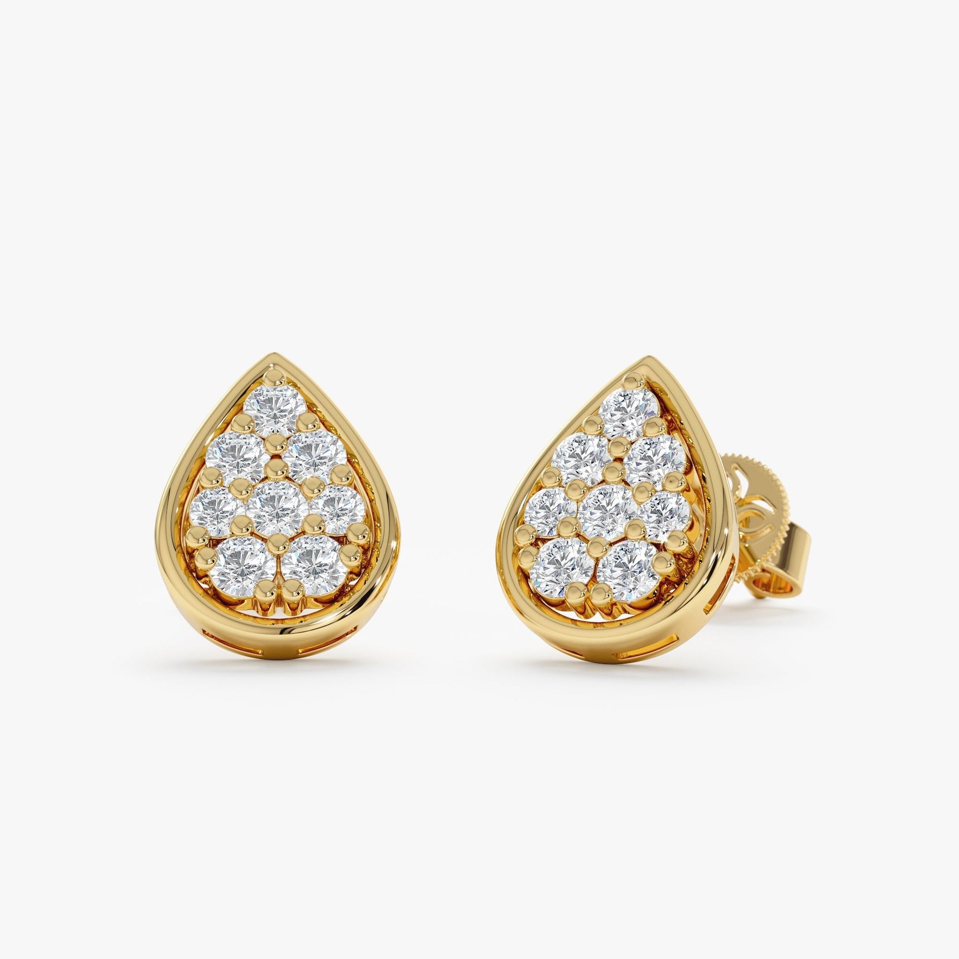 1.0 CT Round Bezel Solitaire Lab Grown Diamond Earrings