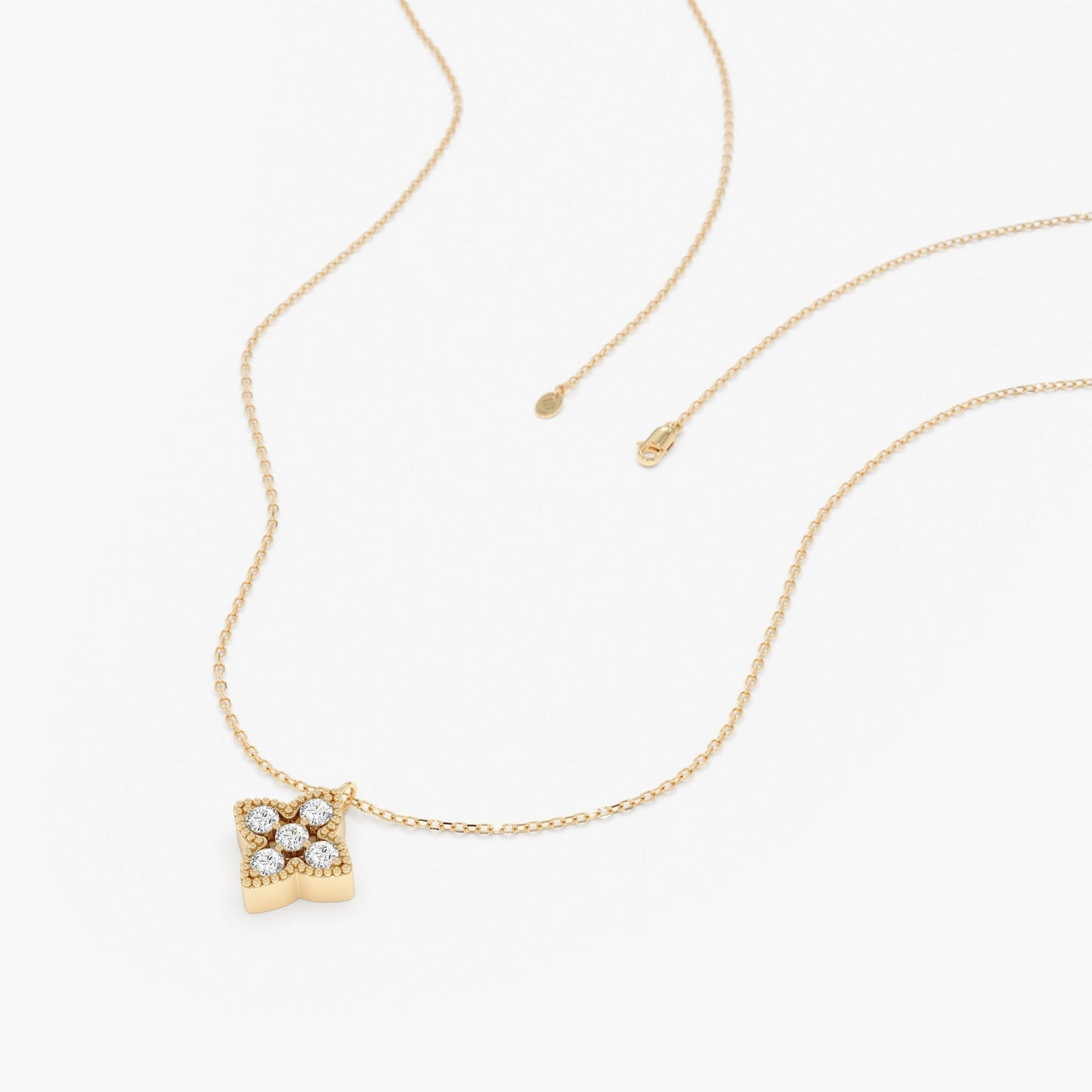 1.0 CT Round Bezel Solitaire Lab Grown Diamond Necklace