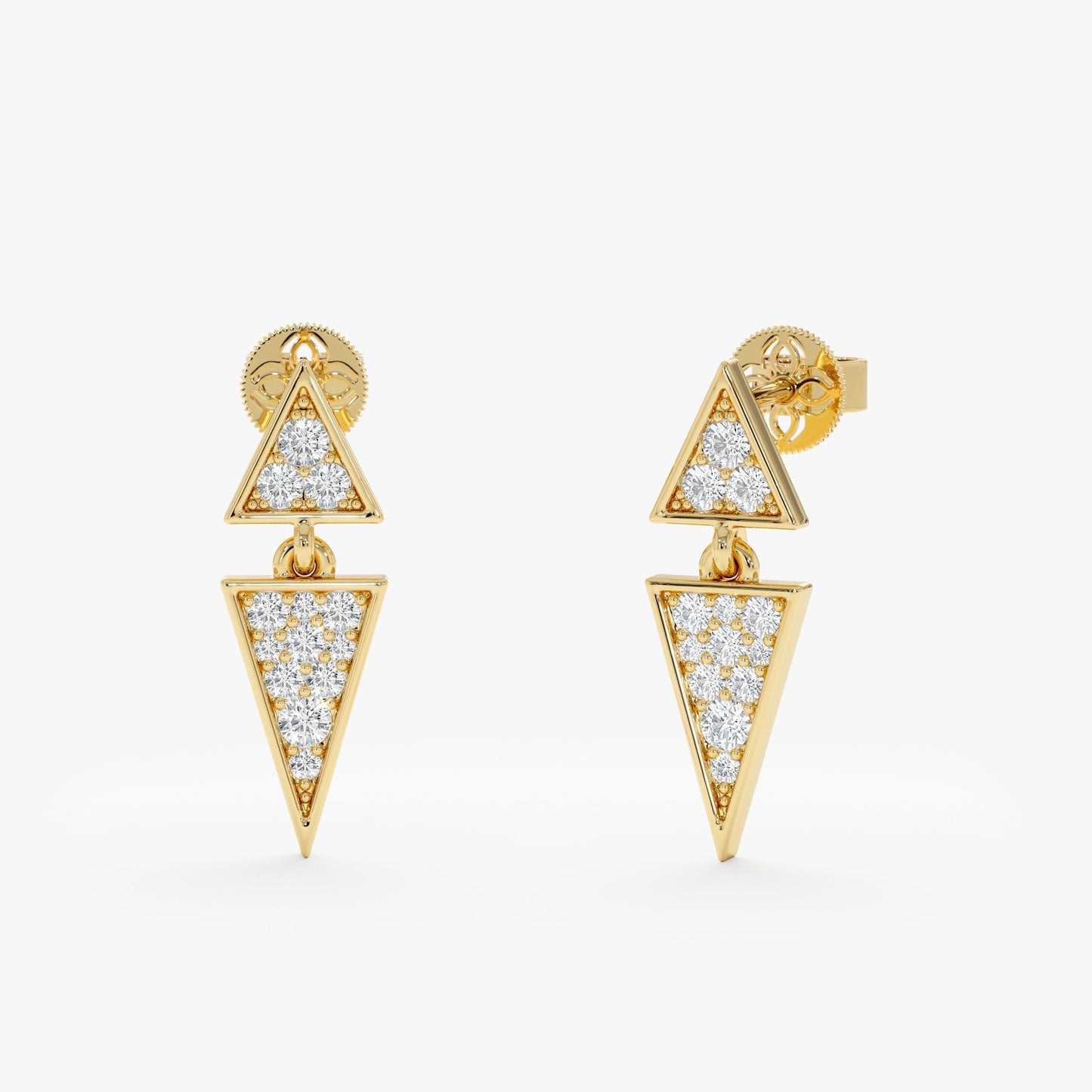 1.0 CT Round Bezel Solitaire Lab Grown Diamond Earrings