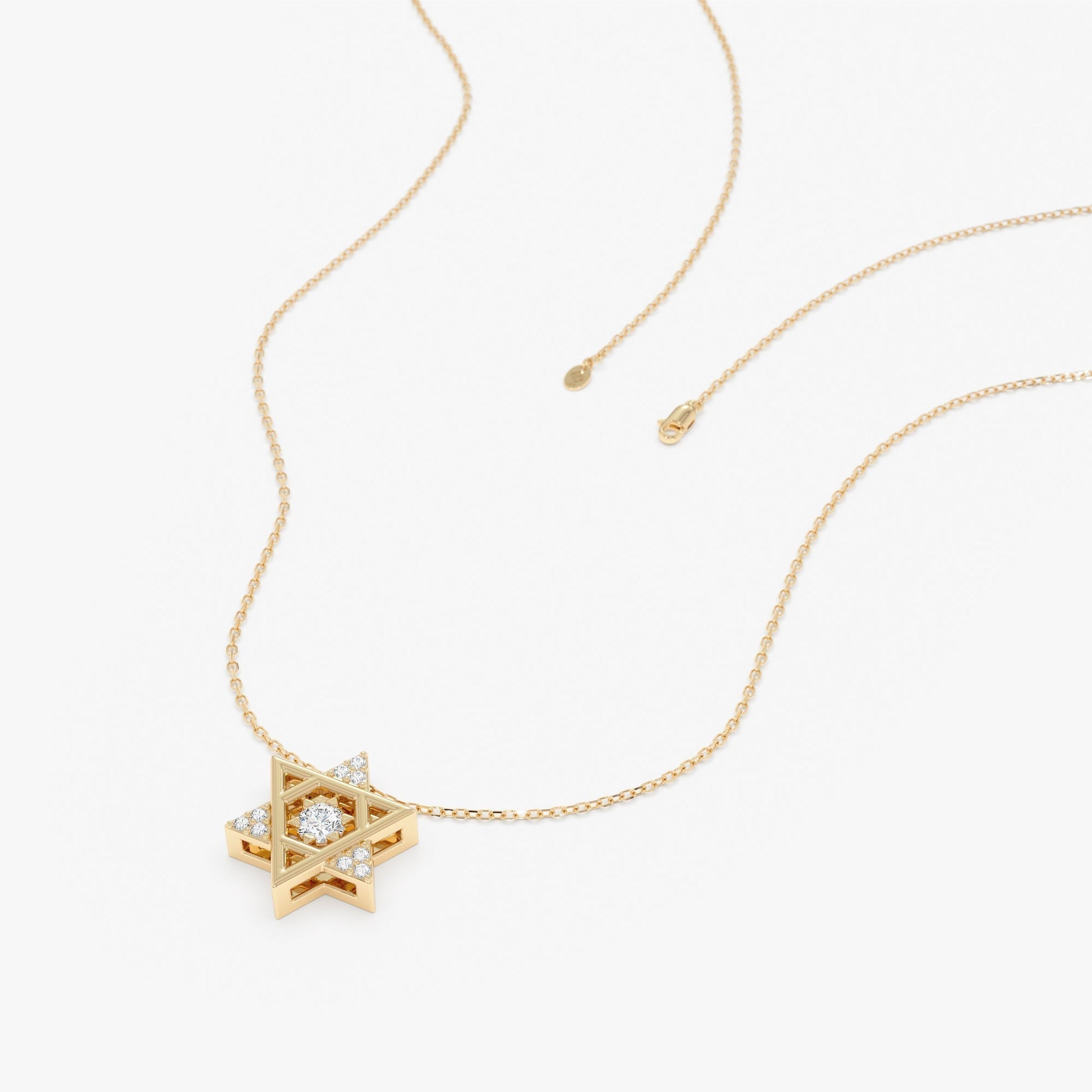 1.0 CT Round Bezel Solitaire Lab Grown Diamond Necklace