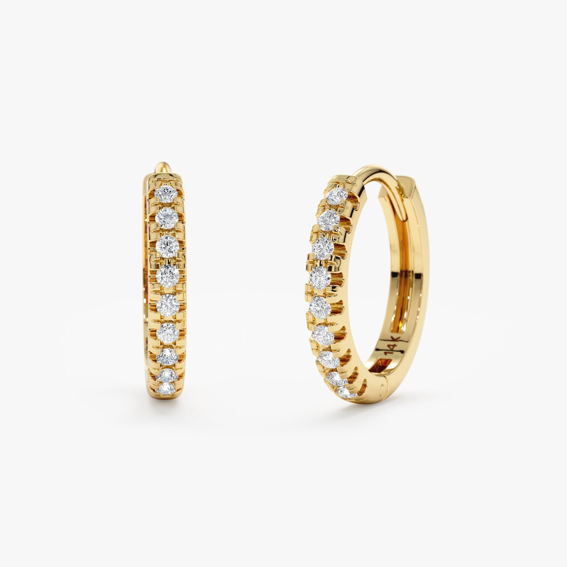 1.0 CT Round Bezel Solitaire Lab Grown Diamond Earrings