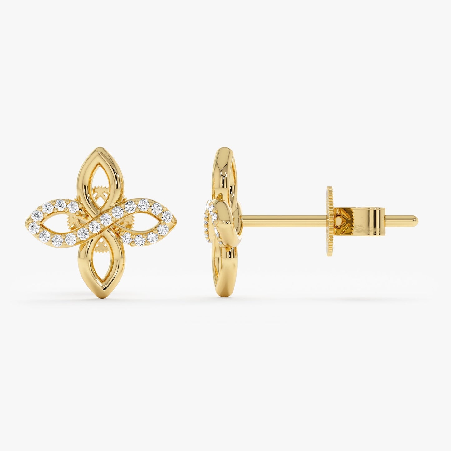 1.0 CT Round Bezel Solitaire Lab Grown Diamond Earrings