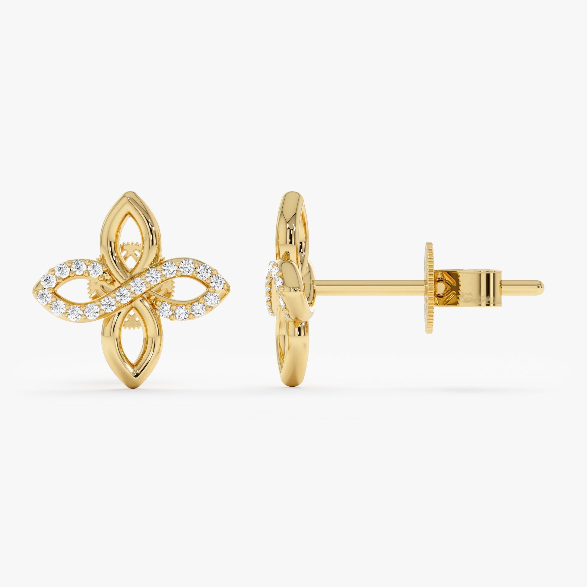 1.0 CT Round Bezel Solitaire Lab Grown Diamond Earrings
