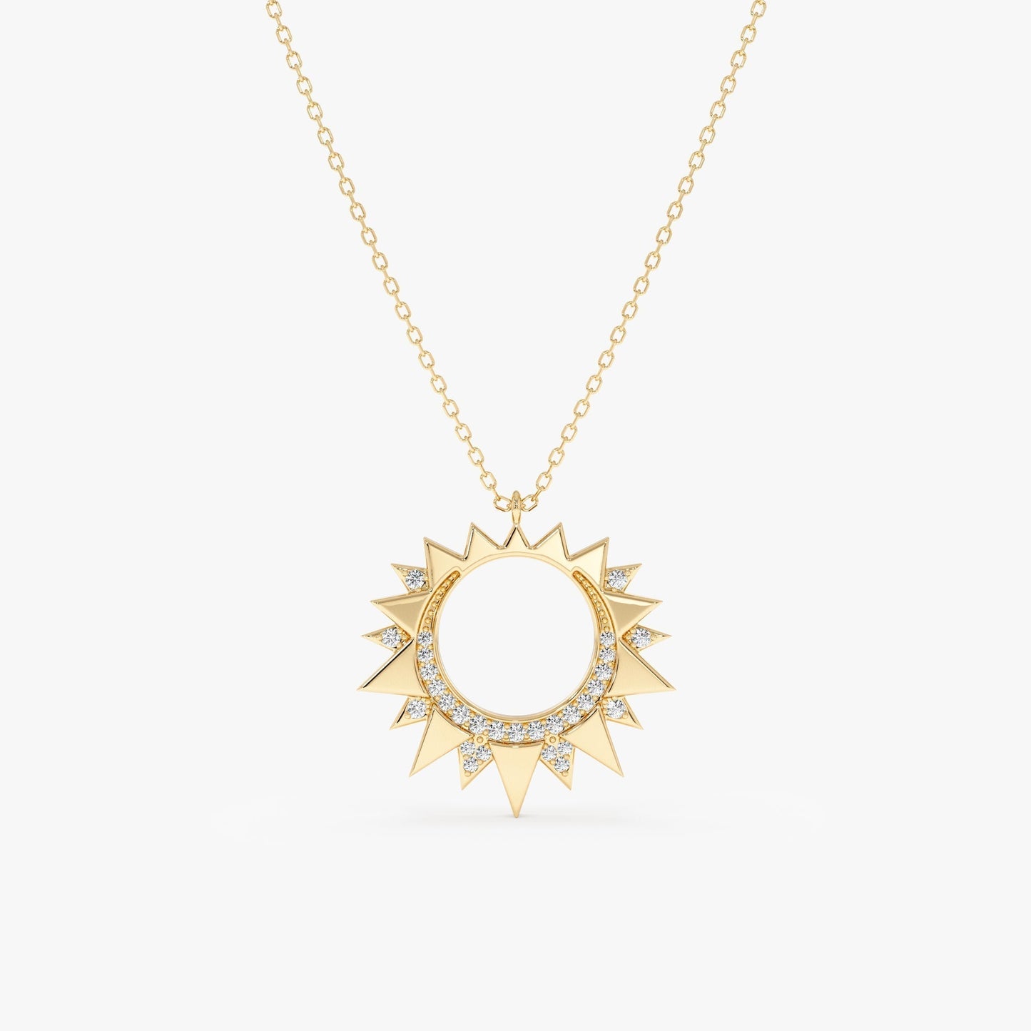 1.0 CT Round Bezel Solitaire Lab Grown Diamond Necklace