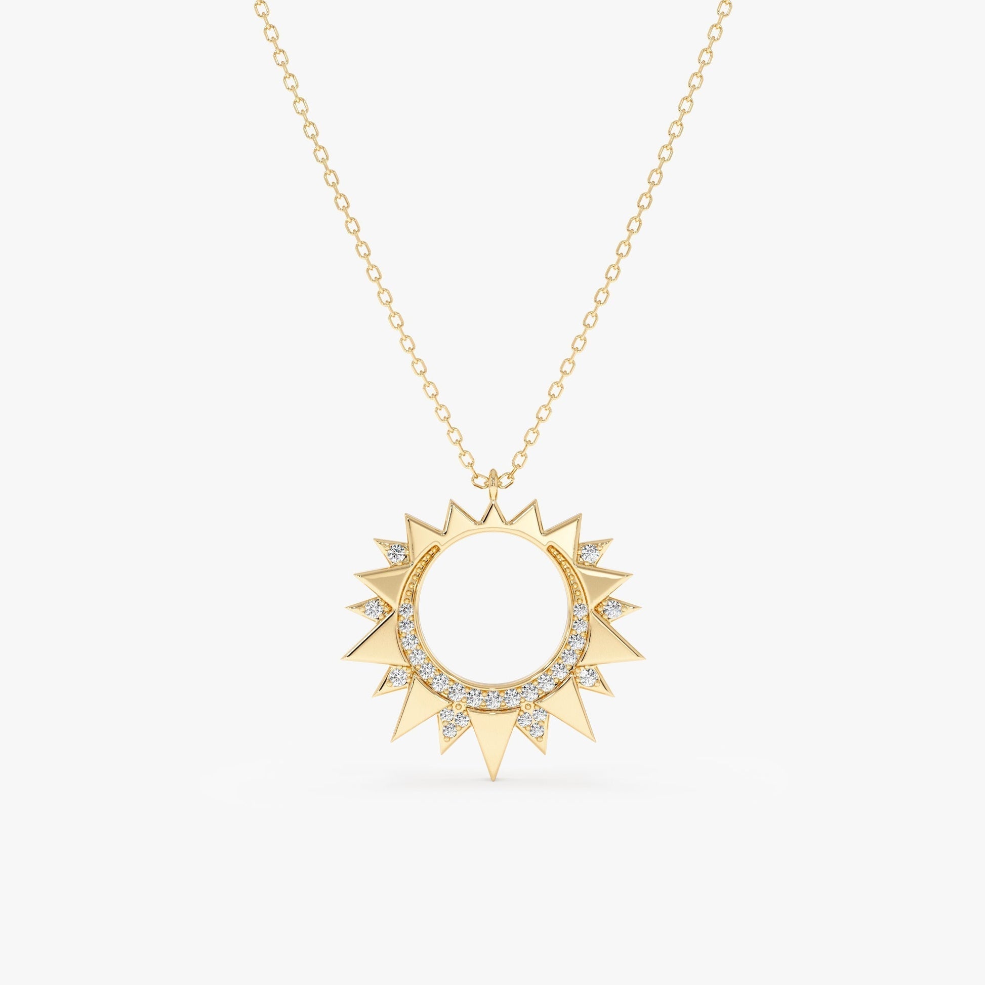 1.0 CT Round Bezel Solitaire Lab Grown Diamond Necklace