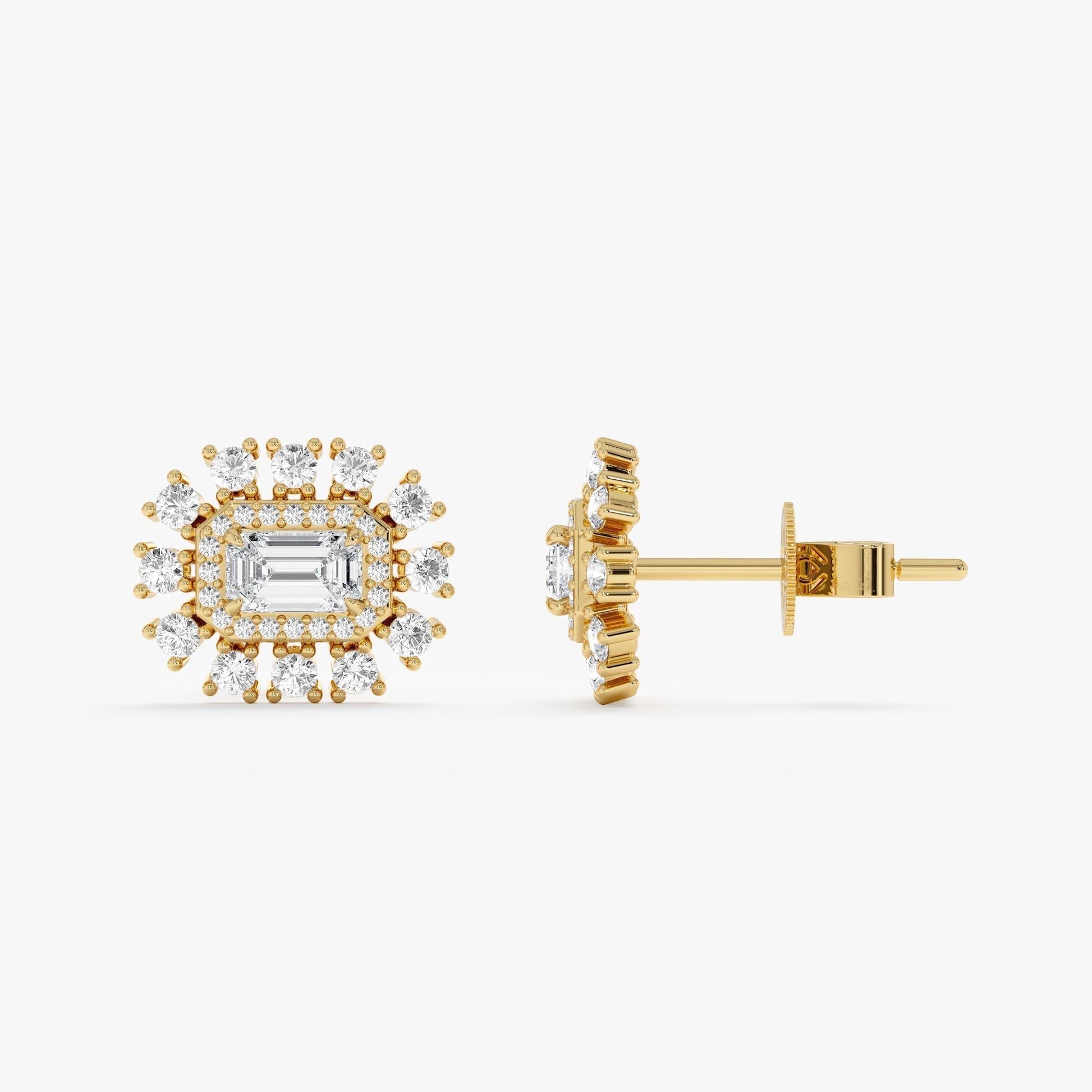1.0 CT Round Bezel Solitaire Lab Grown Diamond Earrings