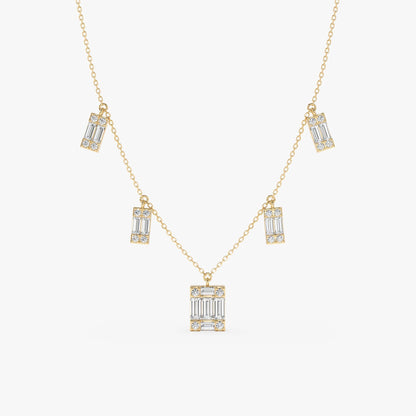 1.0 CT Round Bezel Solitaire Lab Grown Diamond Necklace