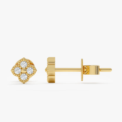 1.0 CT Round Bezel Solitaire Lab Grown Diamond Earrings
