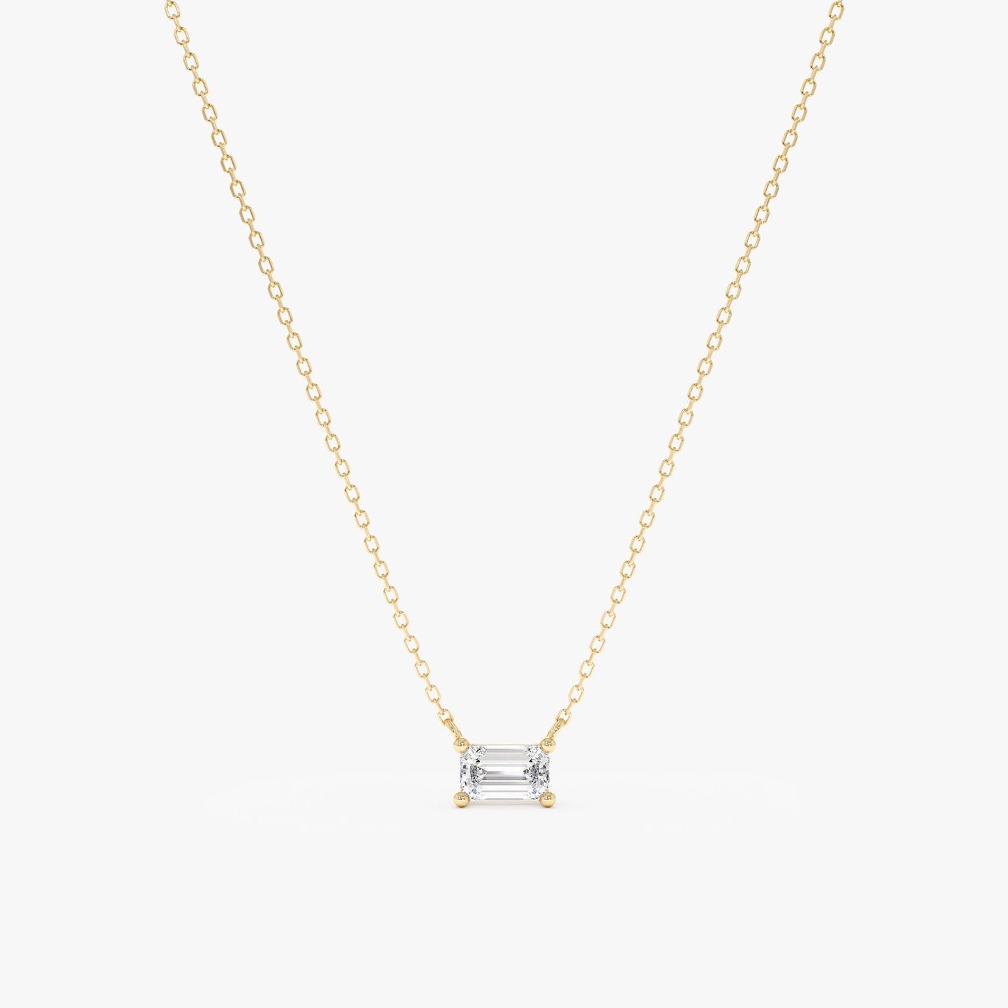 1.0 CT Round Bezel Solitaire Lab Grown Diamond Necklace