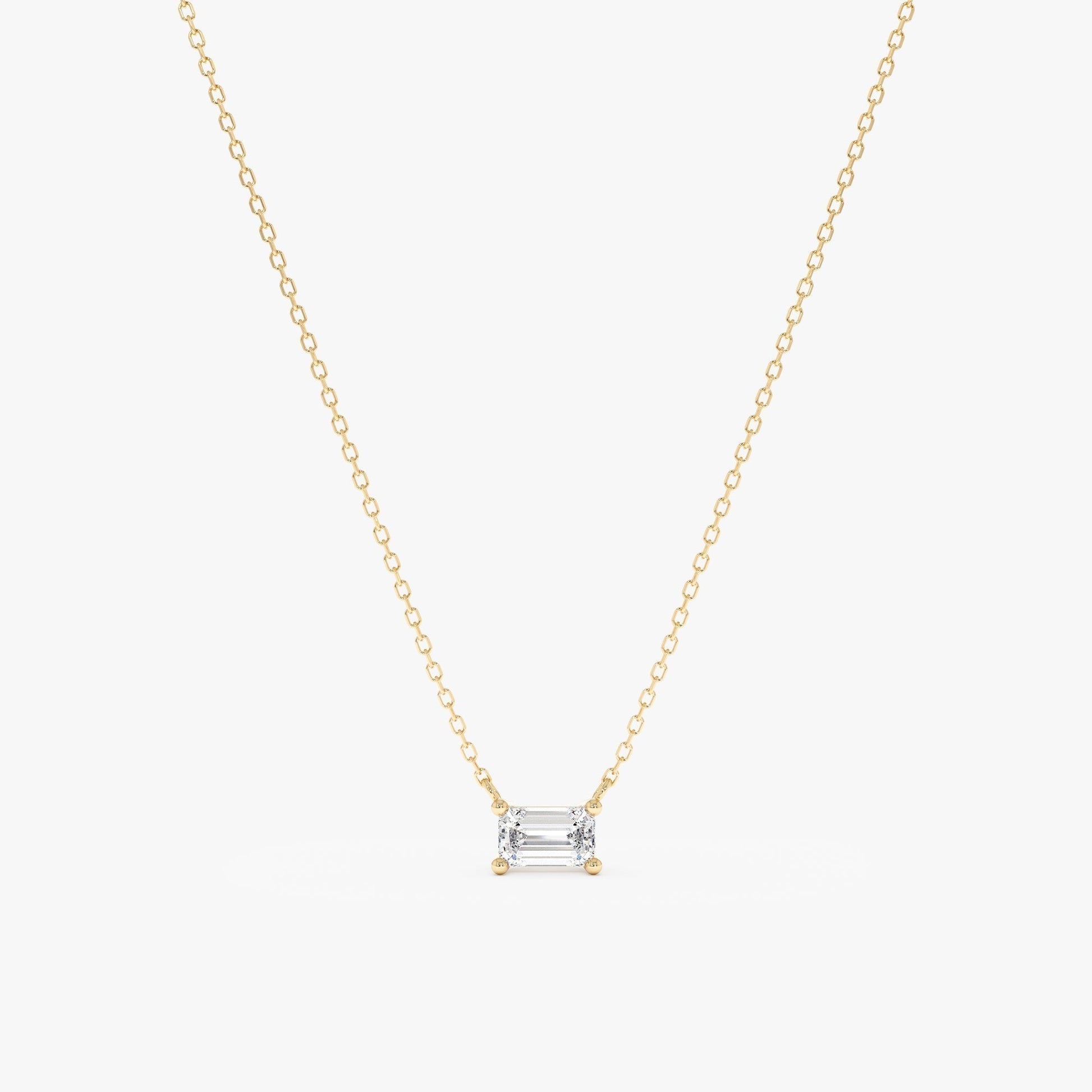 1.0 CT Round Bezel Solitaire Lab Grown Diamond Necklace