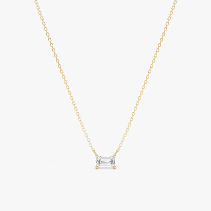 1.0 CT Round Bezel Solitaire Lab Grown Diamond Necklace