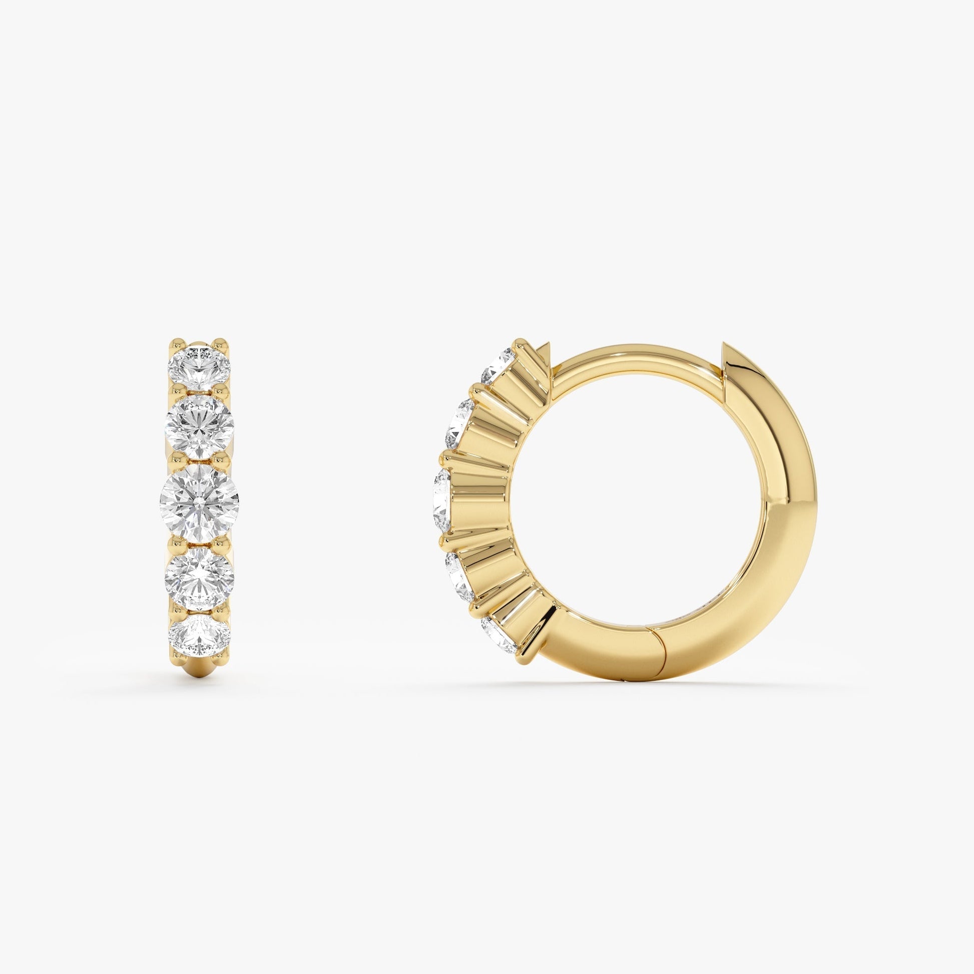 1.0 CT Round Bezel Solitaire Lab Grown Diamond Earrings