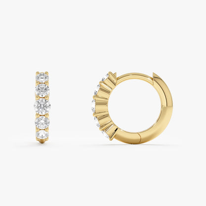 1.0 CT Round Bezel Solitaire Lab Grown Diamond Earrings