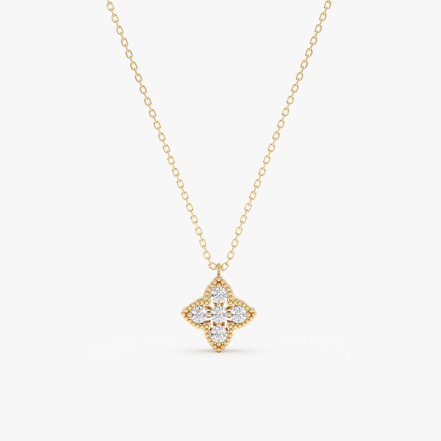 1.0 CT Round Bezel Solitaire Lab Grown Diamond Necklace