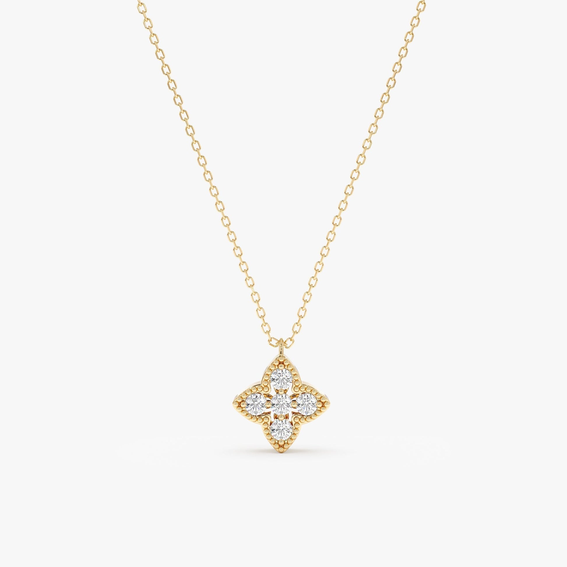 1.0 CT Round Bezel Solitaire Lab Grown Diamond Necklace