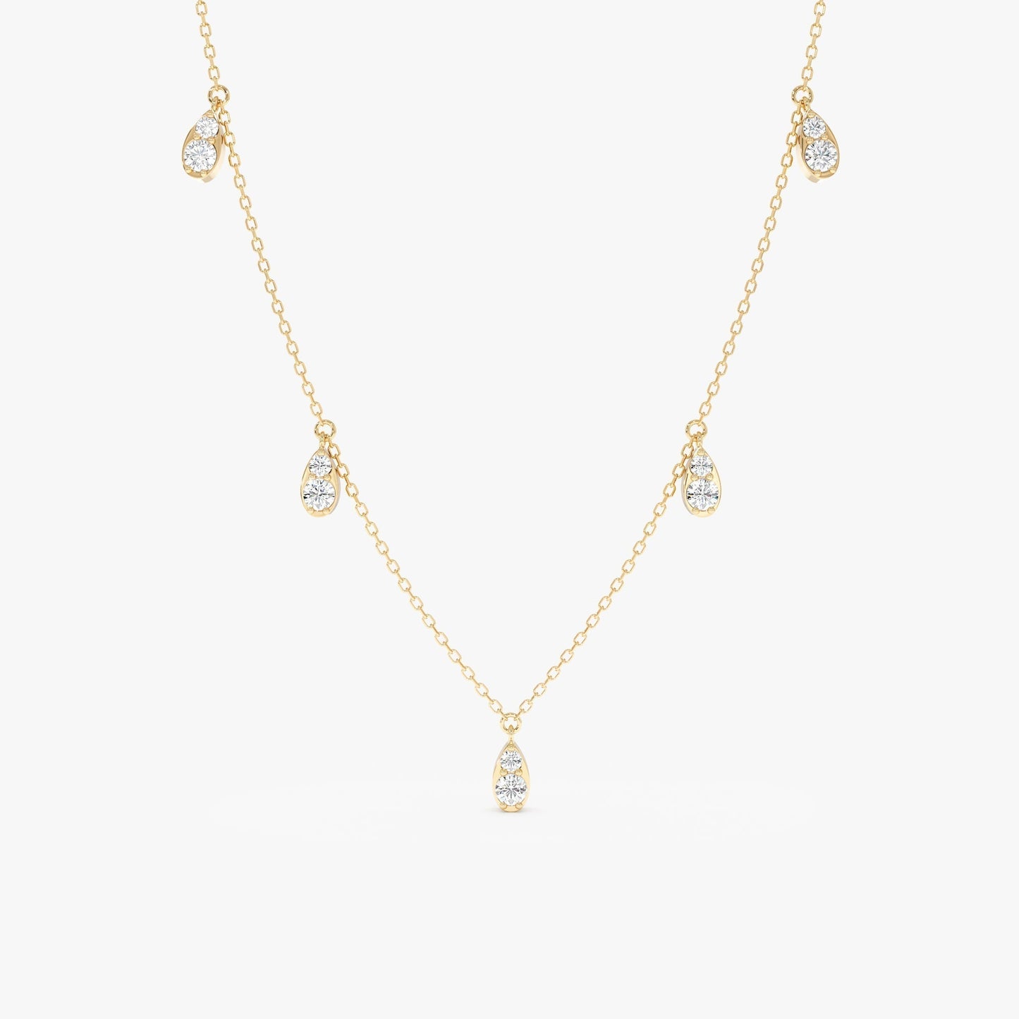 1.0 CT Round Bezel Solitaire Lab Grown Diamond Necklace
