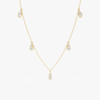 1.0 CT Round Bezel Solitaire Lab Grown Diamond Necklace