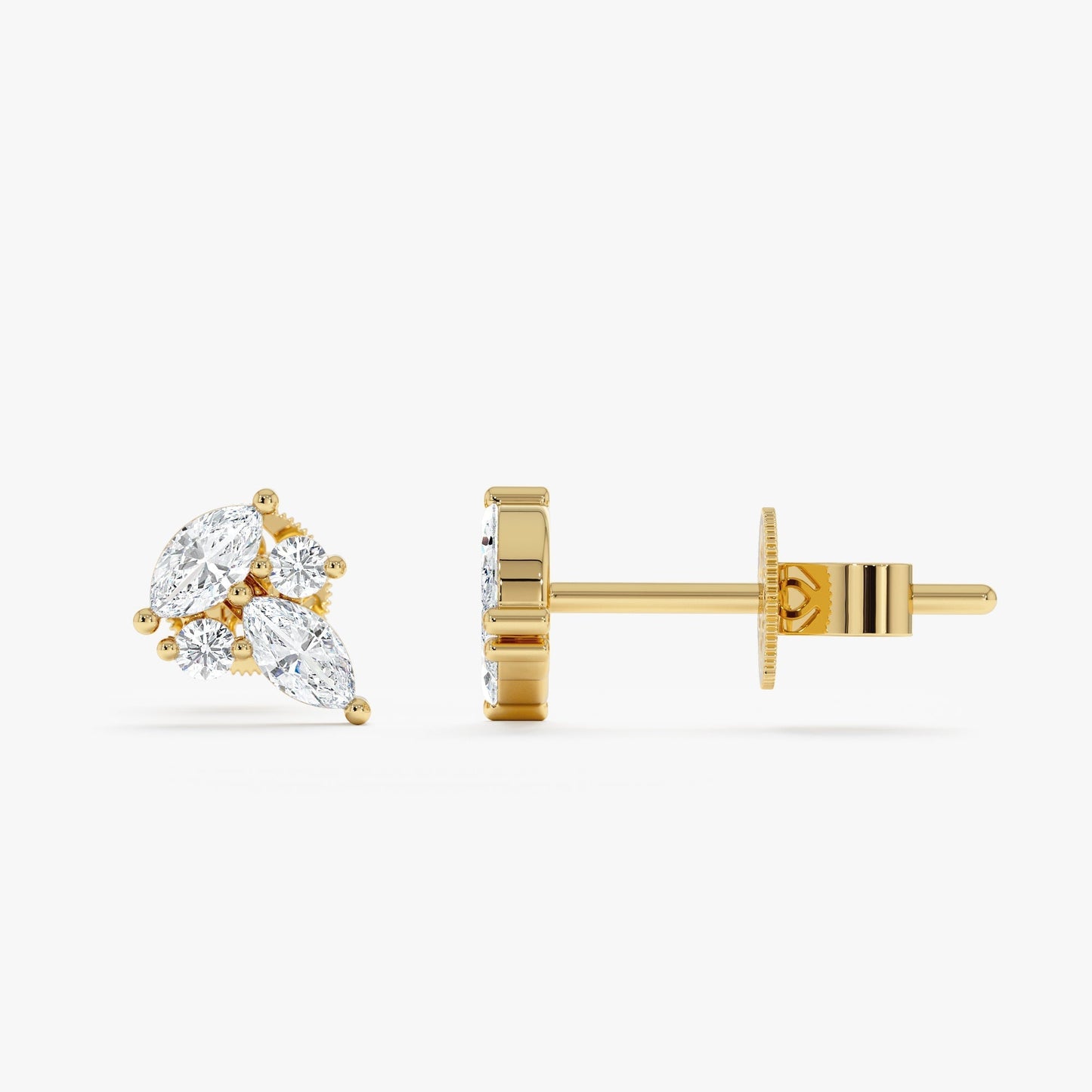 1.0 CT Round Bezel Solitaire Lab Grown Diamond Earrings