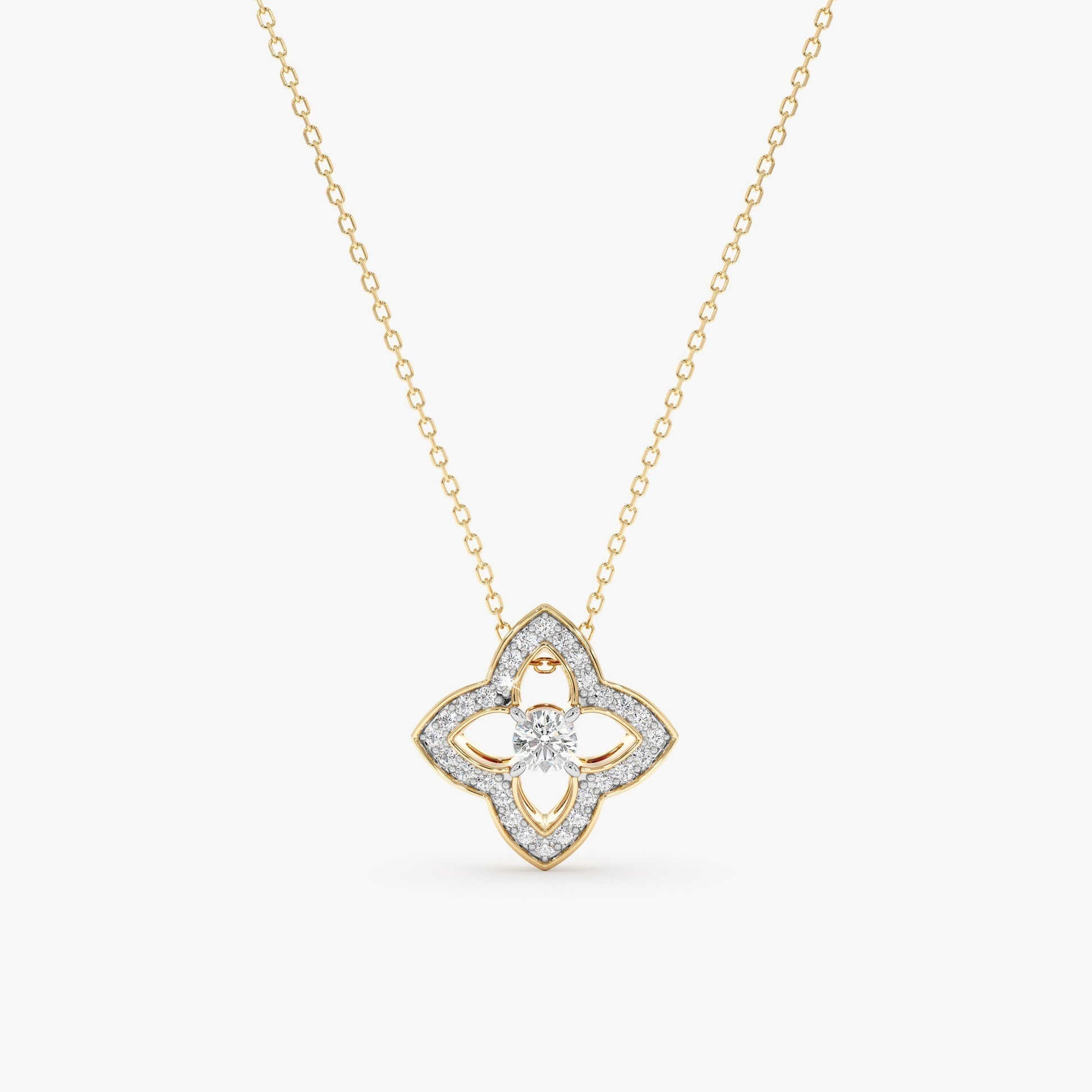 1.0 CT Round Bezel Solitaire Lab Grown Diamond Necklace