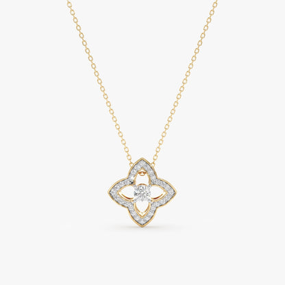 1.0 CT Round Bezel Solitaire Lab Grown Diamond Necklace