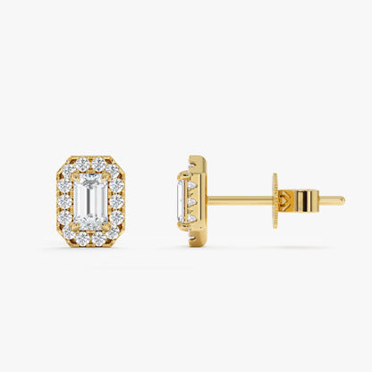 1.0 CT Round Bezel Solitaire Lab Grown Diamond Earrings