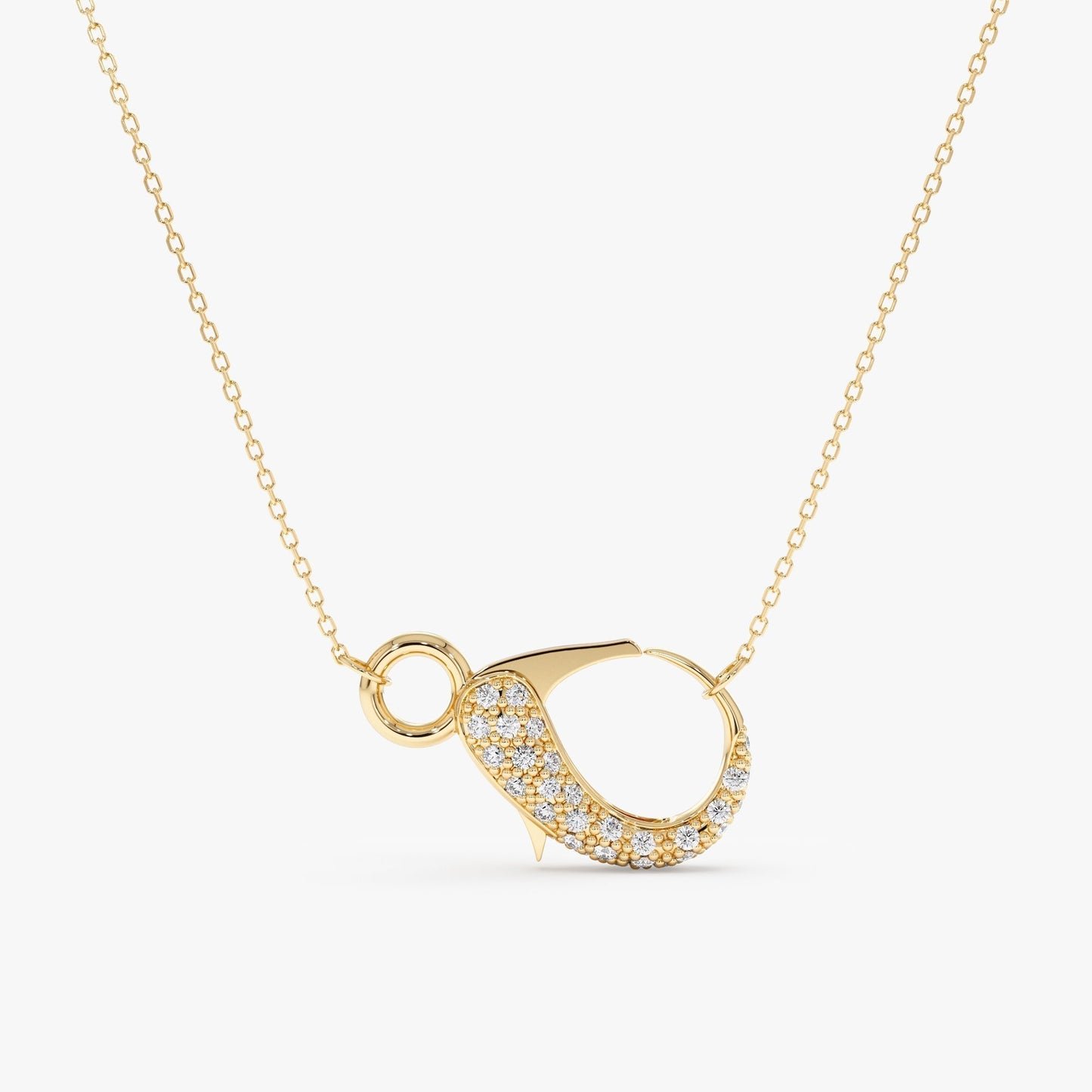 1.0 CT Round Bezel Solitaire Lab Grown Diamond Necklace