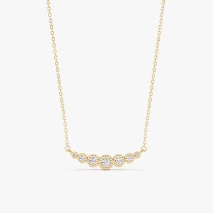 1.0 CT Round Bezel Solitaire Lab Grown Diamond Necklace