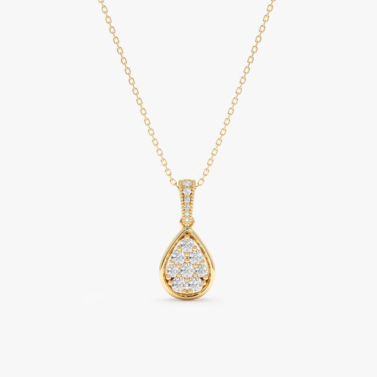 1.0 CT Round Bezel Solitaire Lab Grown Diamond Necklace