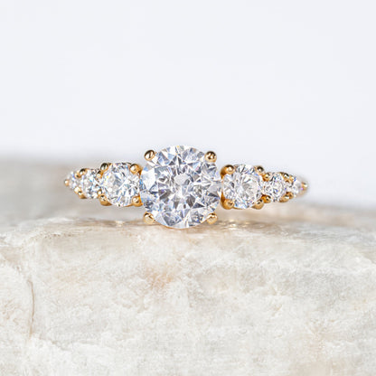 2 CT Round Three Stones Lab Grown Diamond Engagement Ring