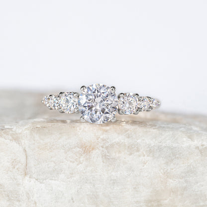 2 CT Round Three Stones Lab Grown Diamond Engagement Ring